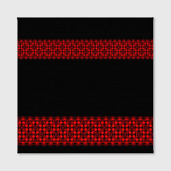 Холст квадратный Славянский орнамент (на чёрном), цвет: 3D-принт — фото 2