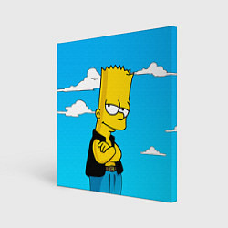 Холст квадратный Задумчивый Барт, цвет: 3D-принт