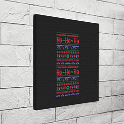 Холст квадратный Новогодний свитер Крепкий орешек, цвет: 3D-принт — фото 2