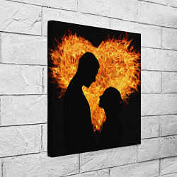 Холст квадратный Огненная любовь, цвет: 3D-принт — фото 2