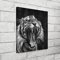 Холст квадратный Гнев тигра, цвет: 3D-принт — фото 2