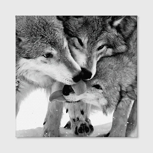 Картина квадратная Волчья семья / 3D-принт – фото 2