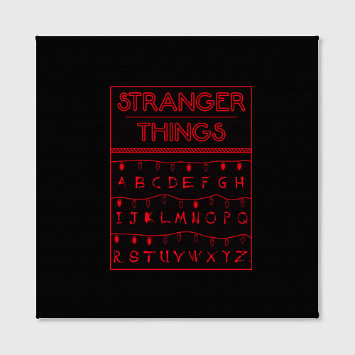 Картина квадратная Stranger Things: alphabet / 3D-принт – фото 2