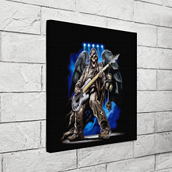 Холст квадратный Скелетон с гитарой на сцене, цвет: 3D-принт — фото 2