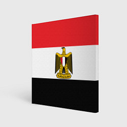 Холст квадратный Флаг и герб Египта, цвет: 3D-принт
