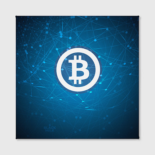 Картина квадратная Bitcoin Blue / 3D-принт – фото 2