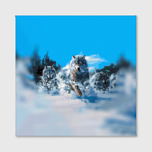 Картина квадратная Волчья охота / 3D-принт – фото 2