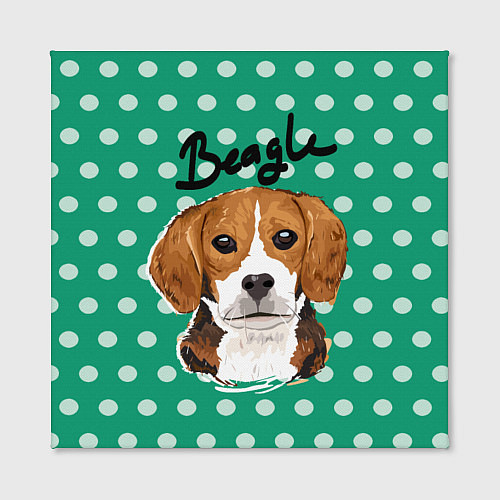 Картина квадратная Beagle Face / 3D-принт – фото 2