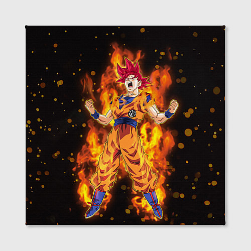 Картина квадратная Fire Goku / 3D-принт – фото 2