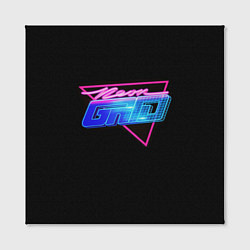 Холст квадратный GTA VI: Neon Grid, цвет: 3D-принт — фото 2