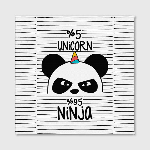 Картина квадратная 5% Unicorn – 95% Ninja / 3D-принт – фото 2