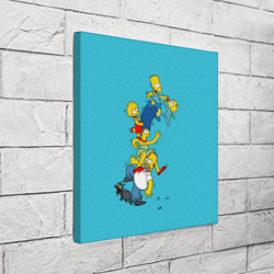 Холст квадратный Семейка Симпсонов 2, цвет: 3D-принт — фото 2