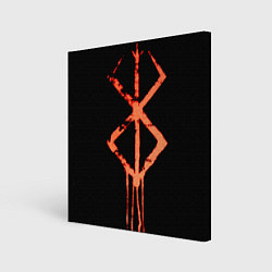Холст квадратный Берсерк Клеймо символ, цвет: 3D-принт