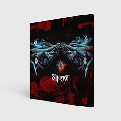 Холст квадратный Slipknot руки зомби, цвет: 3D-принт