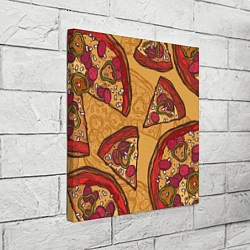 Холст квадратный Пицца, цвет: 3D-принт — фото 2