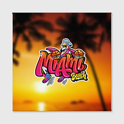 Холст квадратный Miami Beach, цвет: 3D-принт — фото 2
