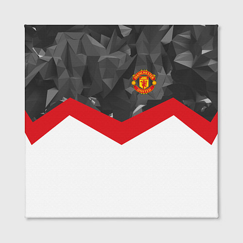 Картина квадратная Man United FC: Grey Polygons / 3D-принт – фото 2