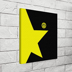 Холст квадратный FC Borussia Dortmund: Star, цвет: 3D-принт — фото 2