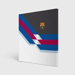 Холст квадратный Barcelona FC: White style, цвет: 3D-принт