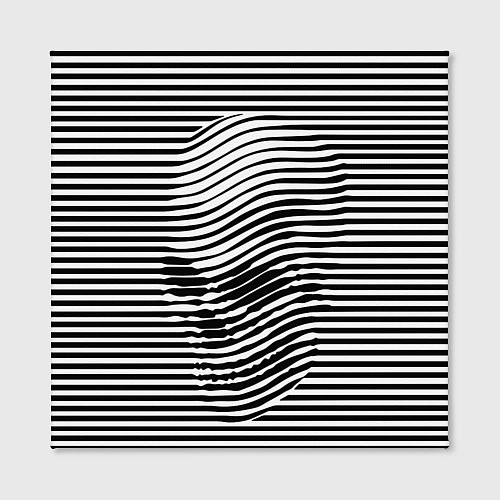 Картина квадратная Череп - оптическая иллюзия / 3D-принт – фото 2