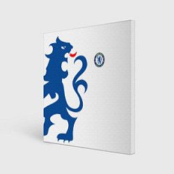 Холст квадратный FC Chelsea: White Lion, цвет: 3D-принт
