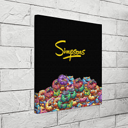 Холст квадратный Simpsons Donuts, цвет: 3D-принт — фото 2