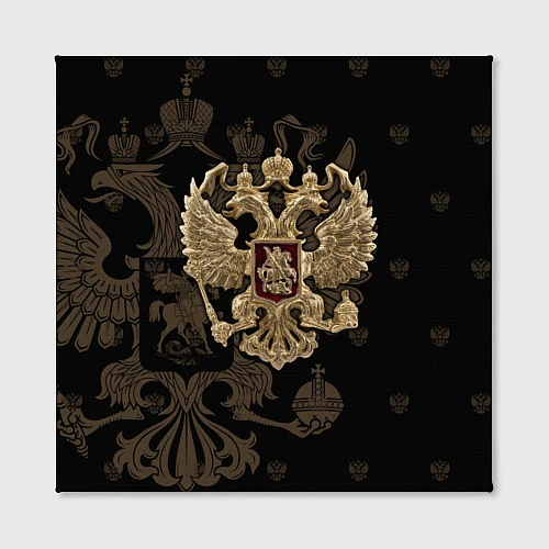 Картина квадратная Золотой Герб России / 3D-принт – фото 2