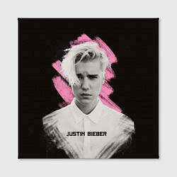 Холст квадратный Justin Bieber: Pink Splash, цвет: 3D-принт — фото 2