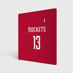 Холст квадратный Rockets: Houston 13, цвет: 3D-принт