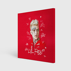 Холст квадратный Lil Peep: Red Style, цвет: 3D-принт