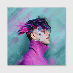 Холст квадратный Lil Peep: Neon Style, цвет: 3D-принт — фото 2