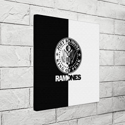 Холст квадратный Ramones B&W, цвет: 3D-принт — фото 2