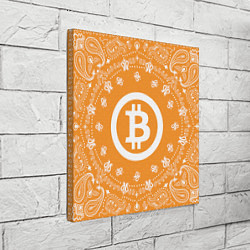 Холст квадратный Bitcoin Mandala, цвет: 3D-принт — фото 2