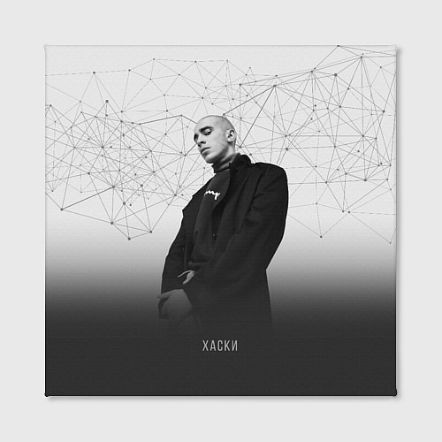 Картина квадратная Хаски: Геометрия / 3D-принт – фото 2