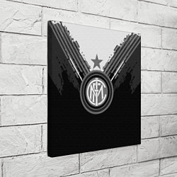 Холст квадратный FC Inter: Black Style, цвет: 3D-принт — фото 2