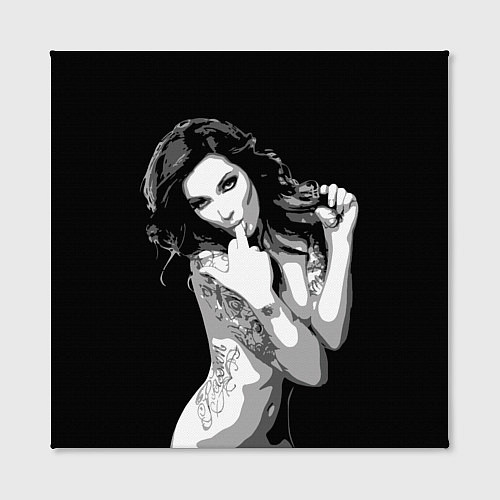 Картина квадратная Sexy Girl: Black & White / 3D-принт – фото 2