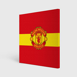Холст квадратный FC Man United: Red Style, цвет: 3D-принт