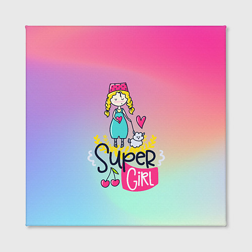 Картина квадратная SUPER GIRL / 3D-принт – фото 2