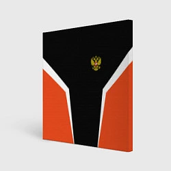 Холст квадратный Russia: Orange Sport, цвет: 3D-принт