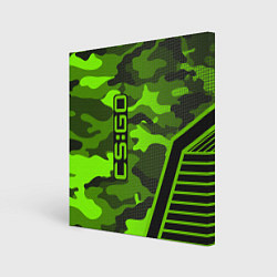 Холст квадратный CS:GO Light Green Camo, цвет: 3D-принт