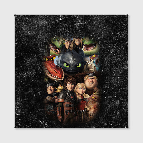 Картина квадратная How to Train Your Dragon / 3D-принт – фото 2