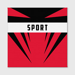 Холст квадратный Sport: Red Style, цвет: 3D-принт — фото 2