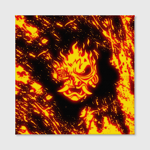 Картина квадратная Cyberpunk 2077: FIRE SAMURAI / 3D-принт – фото 2