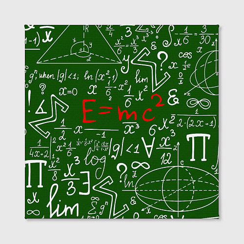 Картина квадратная E=mc2: Green Style / 3D-принт – фото 2