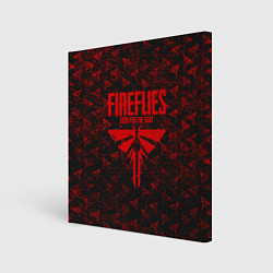 Холст квадратный Fireflies: Red Logo, цвет: 3D-принт