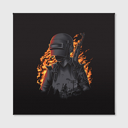 Картина квадратная PUBG: Flame Soldier / 3D-принт – фото 2