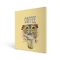 Картина квадратная Owls like coffee