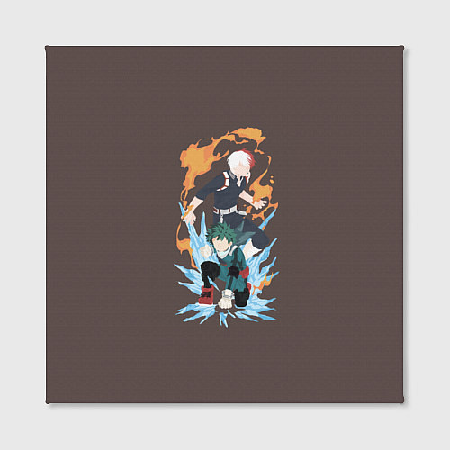 Картина квадратная Deku & Shouto / 3D-принт – фото 2