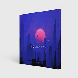 Холст квадратный No Man's Sky: Night, цвет: 3D-принт