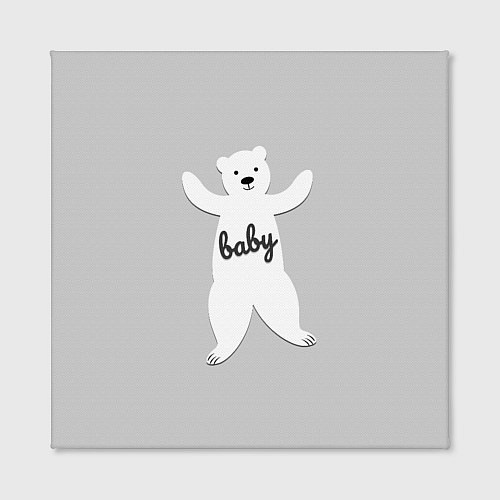 Картина квадратная Baby Bear / 3D-принт – фото 2
